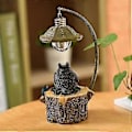 Miniatyrbilde 3 av 5: Nattlampe for skrivebord, hagedekorasjoner, mini håndverk leker, dekorasjonsgaver (firkantet trestubbe)