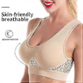 Pikkukuva 3 / 5: Urheiluliivit Saumattomat Plus-koko Sexy Push Up Bralette Naisten Rintaliivit Kehyksettömät Luut Yläosa Naisten Kuppimaiset Langattomat Rintaliivit Tube Top (4XL Iho)