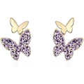 Miniatyrbillede 1 af 5: Tiny Diamond Butterfly Stud Earrings Hypoallergenic Korean style Fashion Small Simple Playful Girly Style Small Butterfl