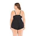 Miniatyrbild 4 av 4: Flickors badkläder bikini plus size onepiece klänning ren färg slankande slim fit badkläder S