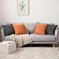Miniatyrbillede 5 af 5: Pakke med 2 Corduroy Pudebetræk Bløde Solide Stribede Efterårspudebetrækssæt Dekorative Firkantede Pudebetræk Pudebetræk til Sofa Soveværelse Ca