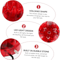 Miniatyrbillede 3 af 5: Vulkanlampe Vulkan Akvarium Dekorationer Nedsænkelig Lys Vulkan Design Lys Fisketank Akvarium Tilbehør Luftbeslag Elektrisk Skummer