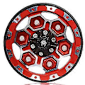 Miniatyrbild 2 av 5: 4 st Metall 1,9 tum Beadlock Fälg Hjulnav för 1/10 RC Crawler Bil Axial SCX10 Pro Capra TRX4 /D90 Redcat Grön