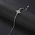 Miniatyrbild 4 av 4: Häftigt armband med häxknut i rostfritt stål – Hednisk wicca-symbol – Magisk knut – 4-uddig keltisk knut – Häxkonstarmband för kvinnor