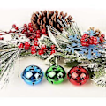 Miniatyrbilde 5 av 5: 10 stk. Jingle Bells Julepynt Multifarget Jingle Bells Juletrær Ornament Bell for Juledekorasjon - 5cm (Rød)