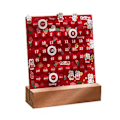 Miniatyrbillede 1 af 5: Kreativitets Trærunde Ringe Kalender DIY Personlig Ferrule Kalender Ornament til Hjem Soveværelse (Rød)