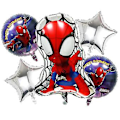 Miniatyrbild 2 av 5: Spidey och hans fantastiska vänner födelsedagsfestdekoration Spiderman tema bordsduk kopp tallrik Spidey ballongtillbehör för barn (5-pack ballongset 1)