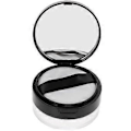 Miniatyrbild 2 av 4: Bärbar Tom Puderdosa Spegel Lös Puderbehållare Makeup-fodral med Puderpuff (Svart)