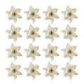 Miniatyrbillede 1 af 3: 16 stk. Jule Simulation Guldpulver Juleblomst Juletræ Vedhæng Garland Tilbehør DIY Kunstige Blomster (Guld)