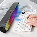 Miniatyrbilde 5 av 5: Bluetooth-kompatibel USB-høyttaler Trådløs musikkspiller Høy volum Subwoofer med fargerikt LED-lys ( )