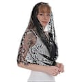 Miniatyrbillede 1 af 4: Mantilla Slør Katolsk Hovedtørklæde Spanske Mantillaer til Kirkekvinder Sort