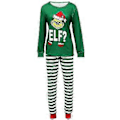 Miniatyrbild 1 av 3: Jul Grinch Familj Matchande Pyjamas Set Topp Randiga Byxor Outfit Sovkläder Jul Hem Nattkläder För Män Kvinnor Barn -NMAOV(6-7 År Mamma)