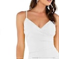 Miniatyrbilde 4 av 5: Sexy, rynket, asymmetrisk V-hals bodycon cami-kjole for kvinner (style959)
