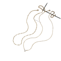 Miniatyrbild 5 av 5: Diamanthalsband för kvinnor, delikat guldpläterat långt lariat-halsband, enkelt gulddiamant-choker-halsband