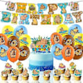 Miniatyrbillede 1 af 5: Capybara Børne Tegneserie Fødselsdagsfest Dekorationer HAPPY BIRTHDAY Bannere Balloner Kage Toppers Sæt ( )