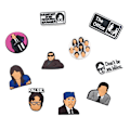 Miniatyrbillede 3 af 5: 10 stk. 3D Clog-Sandaler Pynt (The Office), Sko Charms, Sød