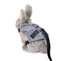 Miniatyrbillede 3 af 6: 2 Justerbar Kanin Kostume Sele - Lille Dyr Sele og Snor Sæt til Små Dyr Kaniner Hamstere Katte（Grå M）
