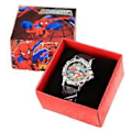 Miniatyrbild 1 av 2: Spiderman Superhjälte Armbandsur Barn Pojkar Flickor Presenter (Svart)