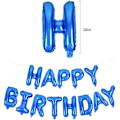 Miniatyrbillede 2 af 5: Blå "Happy Birthday" Ballonbanner, 16 Tommer Mylar Foliebogstaver