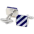 Miniatyrbillede 2 af 5: Manchetter i Onyx Stripe Tuxedo i perlemor i gaveæske - Bryllupsgave til mænd