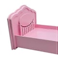 Miniatyrbillede 2 af 2: Prinsesse Dukkehus Seng 1:12 Skala Mini Soveværelse Mikro Scene Dukkehus Dekoration Miniature Seng Møbelmodel (pink)