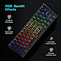 Pikkukuva 5 / 5: Bluetooth/2.4g/usb 60% Mekaniikka Peliklaviatura Rgb Hotswappable Pbt-näppäimet Langaton/johdollinen Klaviatura