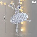 Miniatyrbilde 1 av 5: 1 stk Julerispynt Akryl Krystall Juletre Ornament DIY Julepynt (N4)