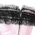 Pikkukuva 3 / 5: Seksikäs satiini- ja pitsiverhoillinen korsetti, ylirintainen burleskikorsetti, yläosa, vartalonmuotoilija, alusvaatteet, showtyttöjen puvustus, pluskoko (5XL 8068 sininen)