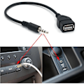 Pikkukuva 2 / 4: 2 kpl USB-liitäntäkaapeli, auton Aux-porttiadapterin johto, 3,5 mm uros - USB