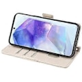 Miniatyrbillede 4 af 5: Læder Wallet Case med RFID-blokering og stativfunktion samt håndrem til Samsung Galaxy A36 5G - Hvid (Hvid)
