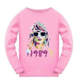 Miniatyrbild 2 av 5: Taylor Swift Långärmad Pyjamas Set Barn Pjs Sovkläder Nattkläder Swiftie Fans Gåva (11-12 År Rosa)