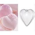 Miniatyrbild 4 av 4: 10 st 80 mm Hjärtformade Transparenta Akryl Plastformar Återfyllningsbara Julgransprydnader DIY Badbombsformar