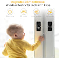 Miniatyrbild 2 av 5: Set med 2 fönsterlås för UPVC, självhäftande kylskåpsfrys