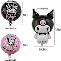 Miniatyrbillede 2 af 4: 5 stk. Søde Anime Party Dekorationsballoner, Aluminiumfolie Materiale Dobbeltsidede Balloner, Anime Tema Party Tilbehør, Kawaii Fødselsdagsfest Balloner