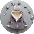 Miniatyrbilde 1 av 2: Søt katterøre-fluffy fleecejakke for småbarn, barn, vinterhettegenser, yttertøy (6-12 måneder)