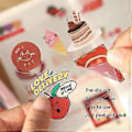 Miniatyrbillede 4 af 5: Kawaii Tegneserie Piger Journaling Stickers - 100 Ark Søde PET Transparente Scrapbooking Klipning Dekaler Sticker Gaveæske til Dagbog Bullet Album, Junk