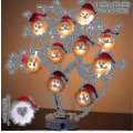 Miniatyrbild 2 av 2: 10-LED ljusslinga jul snögubbe fe-ljus utomhus girlang gardin ljusslinga semester jul fest jul lampa style B