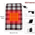 Miniatyrbilde 5 av 5: (55 * 31,5 tommer) USB Rutete Elektrisk Oppvarmet Sjal Teppe, Fleece Vev