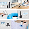 Miniatyrbillede 1 af 5: 3-i-1 Bilsstøvsuger + 5 filtre 120w 9000pa Super Kraftfuld Trådløs Blæsning Sugning Dobbeltfunktion Tast ( )