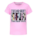 Miniatyrbilde 1 av 3: 9-16 år Barn Gutter Jenter Taylor Swift The Eras Tour T-skjorte Trykt Korte Ermer Rund Hals Tee Topper Swiftie Fans Konsert Gaver (11-12 år Rosa)