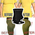 Miniatyrbillede 3 af 5: Cuff Mave Træner Kvinde Ekstraordinært Shapewear 2-i-1 Høj Talje Hofte Løfte Bukser (XL)
