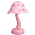 Miniatyrbillede 5 af 5: Svamp bordlampe LED mini genopladelig natlampe skrivebords ornament sovesal soveværelse sengelampe gave (blå)