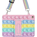 Miniatyrbillede 1 af 5: Etui til iPad 9. generation 2021 10,2 tommer, iPad 7. & 8. generation 2020/2019 - Boble Fidget Sensory iPad 10,2 Etui til Børn Stilfuld Regnbue Release St