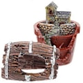 Miniatyrbillede 1 af 2: 2 stk. Miniature Have Ornament Mini Have Plantekasse Dukkehus Have Dekorationer