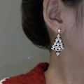 Miniatyrbillede 1 af 5: Zirkon Bue Crystal Blade Indlagt Rhinestones Luksus Øreringe Kvinders Personlighed Mode Øreringe Bryllup Smykker Fødselsdag Gaver-ed157 ( ED1244)
