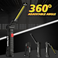 Miniatyrbillede 3 af 5: Genopladelig arbejdslampe værkstedslampe COB lommelygte (stor, 2 stk.)
