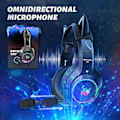 Miniatyrbillede 4 af 5: Onikuma K9 Justerbart Spilheadset USB 7.1 Surround PC Spilhovedtelefon Kablet (Sort)