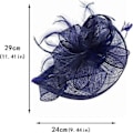 Miniatyrbild 3 av 3: Fascinatorer för Kvinnor Bröllopsfascinator Hatt Blomma Nät Fjäder Hårband QE-Grå