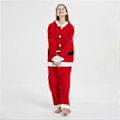 Miniatyrbild 2 av 5: Vuxen Pyjamas Jultomte En-Delad Pyjamas Sovkläder Nattkläder för Kvinnor Män (L)