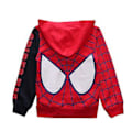 Miniatyrbild 2 av 4: Barn Pojkar Spiderman Kläder Zip Hoodies Jacka Rocka Långärmad Huvad Tröja Toppar Julgåva För 2-7 År Toddler (4-5 År Röd)
